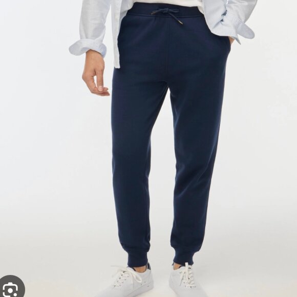 J.Crew Men's Slim Fleece Sweatpant (Navy, Size small) - Picture 1 of 8
